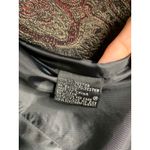 Kasper  Brown Burgundy Paisley Blazer Sz 14 Brocade Fabric Photo 7