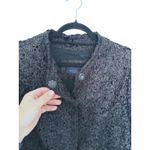Piazza Sempione  Textured 3D Blazer Jacket XL Black Statement Avant Garde Career Photo 6
