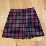 Storets  - Plaid Mini Skirt with Button Detail  in Red and Blue Size S/M Photo 0