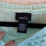 Rue 21 Mint green sweater S light weight see through crochet cozy soft winter Photo 4
