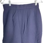 Buttons Vintage 80s Wool Pencil Skirt S Navy Blue Lined Pockets Pleat Front  Photo 3
