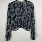 Amuse Society  Longsleeve Cropped Deep V-Neck Beach Summer Floral Women Top Small Photo 1