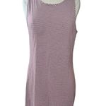 Vince Camuto Maxi Sleeveless Dress Striped Pink/Brown and White Photo 0