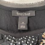 White House | Black Market scoopneck Longsleeve ruffle front top black M Photo 6