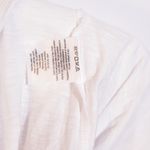 Veronica Beard Raleigh Pima Cotton Ruffle V Neck Long Sleeve Tee Shirt White S Photo 2