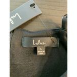 LULUs Black Mini Strappy Classic Ruffle Dress Size Large Stretch LBD Semi Formal Photo 3