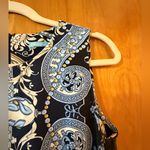 J. McLaughlin  Catalina Cloth Sheath Dress Navy Blue Pattern Sleeveless Womens XS Photo 6