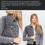 VERVET BY FLYING MONKEY Washed Black Denim Jacket Size L Photo 2