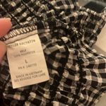 Sienna Sky  Women’s Gingham Smocked Black and White Top size Large Size Large Photo 9