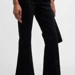 NEW SLVRLAKE Denim Indiana High Rise Flare Jeans Jet Black Plus Size 32 Photo 0