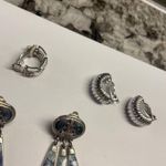 Lot Of 3 Silver Tone Costume Earrings Screw On Clip Photo 9
