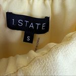 1. State  yellow off shoulder ruffle short sleeve chiffon halter top small Photo 4