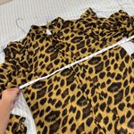 INA  Yellow and Black Cheetah Button Up‎ Blouse Size Large NWT Photo 3