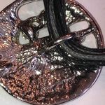 Gaudi Black Gray CZ Rhinestones Shimmer Enamel Pendant Boho Necklace Photo 5