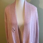 J.Jill open front longline large safety pin cotton wool silk cardigan Photo 2