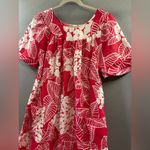 At home wear by sears VINTAGE house gown night gown red floral Hawaiian size S Photo 1