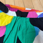 A New Day Linen Skort Shorts Skirt Geometric Print Size 4 Bright Colors Photo 5