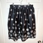 Modcloth  Falling For Winter ALine Skirt Black White Snowflake ALine Skirt 10 NWT Photo 8