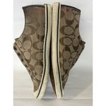 Coach Keeley Khaki Signature C Jacquard Logo Sneakers Slip On Shoes Size 7.5 B Photo 4
