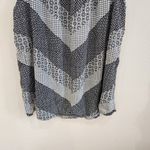 Great Northwest Indigo Sleeveless Floral Blouse Black White Flowy Size 1X Photo 5