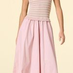 Taylor Poplin/knit Midi Dress Pink Small Photo 0