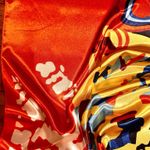 VTG RETRO Abstract Multicolor artwork Square oversized silky scarf 35’/35’ Multiple Photo 1