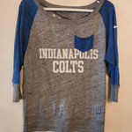 Nike  Indianapolis Colts 3/4 sleeve grey t shirt size womens small oversized Photo 0