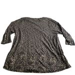 Lucky Brand Boho Floral Tunic Top Navy Blue 2X – Soft Cotton Modal Blend Photo 5