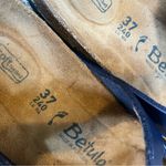 Birkenstock Betula Mia Soft Sandals Navy Blue Gold Buckle 37 Size 6 Photo 9