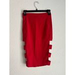 Bozzolo Red High Waisted Above Knee Cut Out Pencil Skirt Size Small Y2K Photo 1