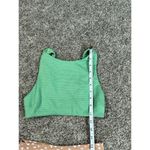 Aerie bikini swimwear set waffle knit high cut cheeky bottoms high neck top XS Photo 7