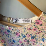 ZARA  Sequin Crop Ruffled Floral Top Ref 2488/009 Blogger’s favorite Size M Photo 4