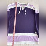 PINK - Victoria's Secret Victoria's Secret PINK‎  Lace-UP Varsity Graphic Crew Purple XS Photo 8