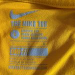 Nike  Long‎ Sleeve Tee T-Shirt Womens Large Yellow Dri-Fit Athletic Cut Photo 1