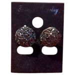 Art Deco earrings NEW bling mother of the bride black tie cocktail metallic NWT Photo 0