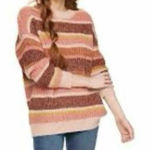 Maurice's  Striped Raglan Chunky CrewNeck Fall Vibes Sweater Photo 0