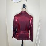 Lane Bryant NTM: Satin Wrap Blouse 22/24 Burgundy Surplice Tie Front Top Photo 8