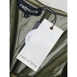 Retrofête Retrofete Ludlow Dress in Army Green Large New Womens Crystal Mini Cocktail Photo 8