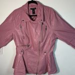 Ashley Stewart  Mauve Leather Jacket Photo 5
