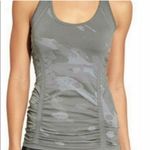 Athleta  Camo Gray Fastest Track Sleeveless‎ Muscle Ruched Tank Top Size XS Photo 0