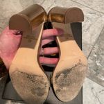 Lulu's Gold Ankle Strap Heels with Platform Sole Size 8.5 Photo 3