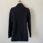 Ralph Lauren  Black Chunky Knit Shawl Turtleneck Sweater Size Large Photo 4