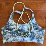 SoulCycle Soul by  Looped X Back Tiedye Sports Bra Blue White Neon Yellow Photo 3