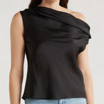 Nordstrom Renee C. Black Asymmetrical Blouse Photo 0
