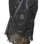 Melanie Lyne Dress SMALL Black Sequin Crisscross Open Back V Photo 2