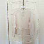 BHLDN NWT Zeta Erika Top Ivory White Long Sleeve Pearl Blouse Size 10 Photo 7