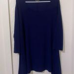 American City Wear Women’s 3/4 sleeve Blouse Top Shirt 3X Color Blue Round Neck Photo 0