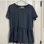 Entro Boutique | Slate Blue  Peplum Top Photo 0