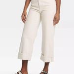 Universal Threads Women's High-Rise Cropped Vintage Wide Leg Jeans - Universal Thread White 12 Photo 2