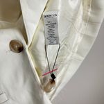 House Of CB Iman Feather Trim Oversize Crepe Blazer in Ivory Size Small Photo 4